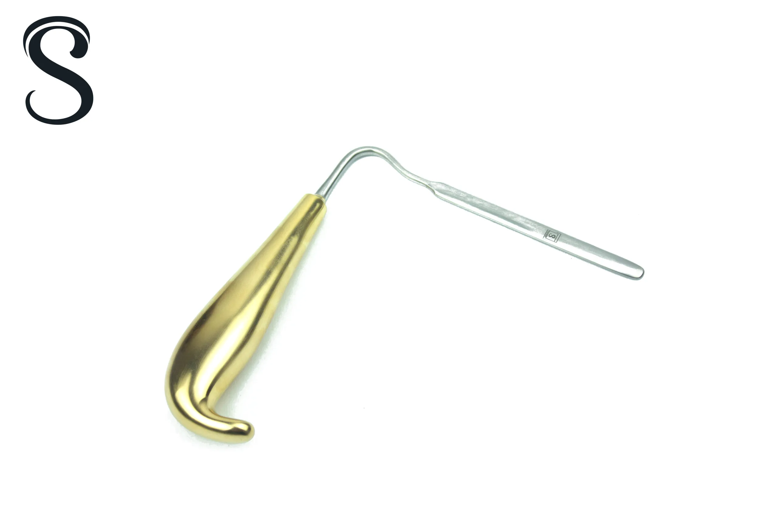 Retractor de fractura nasal curvo