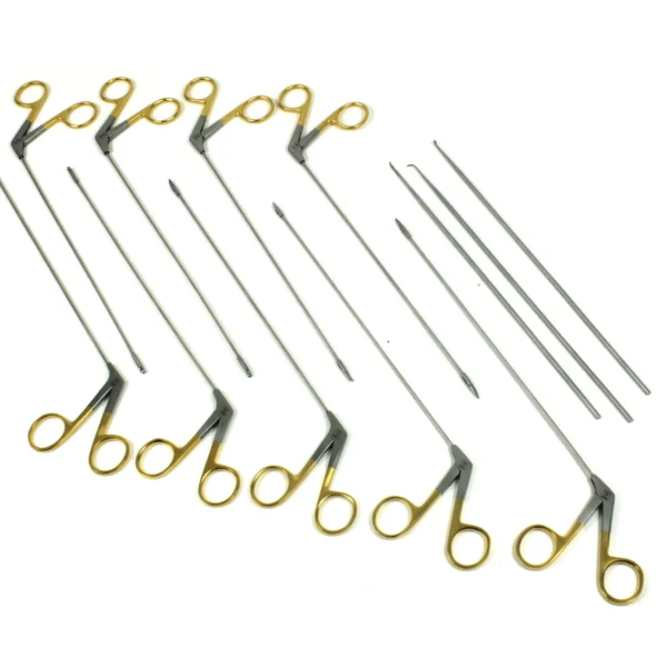 Set de pinzas y tijeras laringe